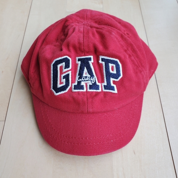 Vintage Y2K Baby Gap Baseball Cap Hat Size 3 Months Red & Navy Blue Boy Girl - Picture 1 of 3